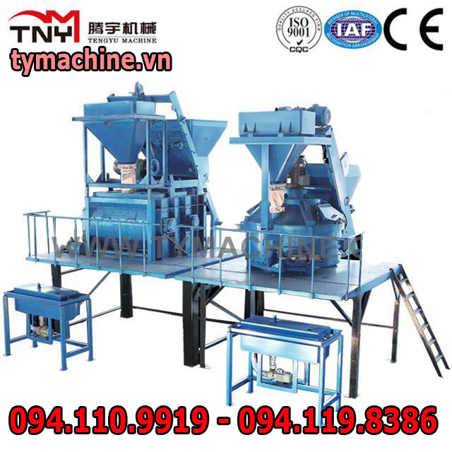M&aacute;y trộn b&ecirc; t&ocirc;ng JS500 l&agrave;m gạch kh&ocirc;ng nung block - trạm trộn b&ecirc; t&ocirc;ng thương phẩm