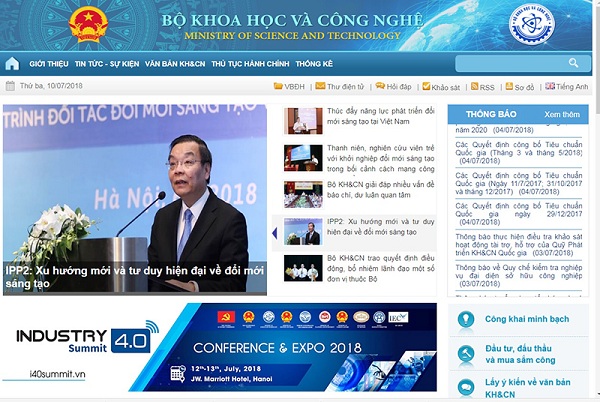 Bộ KH&CN; đứng thứ 2/19 Bộ, ngành về ứng dụng công nghệ thông tin, phát triển Chính phủ điện tử
