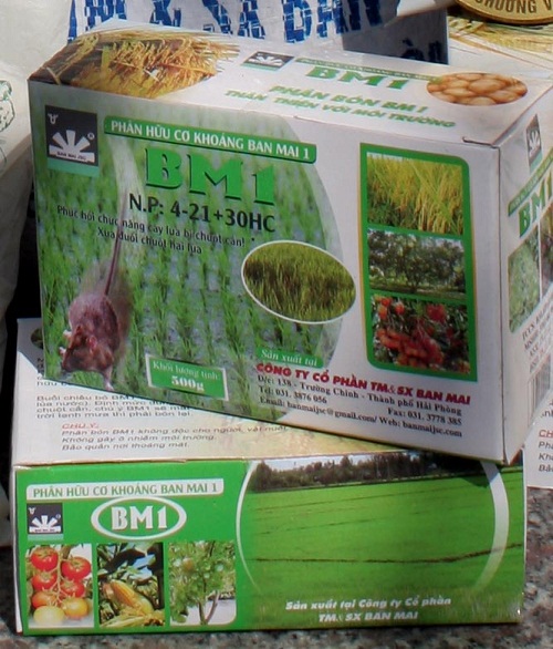 Phân bón hữu cơ khoáng Ban Mai 1
